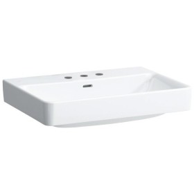 LAUFEN PRO S Waschtisch 65 cm mit 3 Hahnlöchern und Überlauf