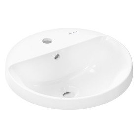 Lavabo encastré rond hansgrohe Xuniva S Ø 45 cm, avec 1 trou de robinet et trop-plein