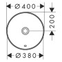 hansgrohe Xuniva S Einbauwaschtisch rund Ø 40 cm, mit Überlauf