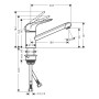 hansgrohe Focus M42 Einhebel-Küchenarmatur 100 CoolStart, Eco, 1jet