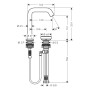 hansgrohe Tecturis S 2-Loch Waschtischarmatur 150 CoolStart mit Ablaufgarnitur