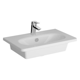 VitrA Zentrum Möbelwaschtisch Compact 60,5 cm, mit Überlaufloch, 1 Hahnloch mittig