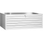 Wolfstahl Planschrank stahl 5 Schubladen 113 x 83 x 105 cm A0 lichtgrau