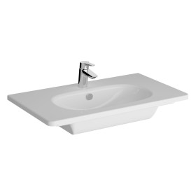VitrA Zentrum Möbelwaschtisch 80,5 cm, mit Überlaufloch, 1 Hahnloch mittig