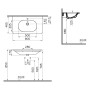 VitrA Zentrum Möbelwaschtisch 80,5 cm, mit Überlaufloch, 1 Hahnloch mittig