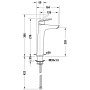 Duravit No. 1 Einhebel-Waschtischmischer L, Minus-Flow ohne Zugstangengarnitur