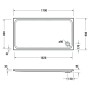 Duravit D-Code Rechteck Duschwanne 170 x 90 cm