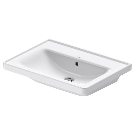 Duravit D-Neo Möbelwaschtisch 65 cm, ohne Hahnloch, mit Überlauf