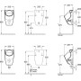 Villeroy & Boch O.novo Absaug-Urinal, ohne Deckel, DirectFlush, Zulauf verdeckt