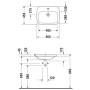 Duravit DuraStyle Einbauwaschtisch 56 cm, mit 1 Hahnloch