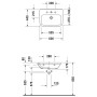Duravit DuraStyle Waschtisch Med 60 cm, mit 1 Hahnloch