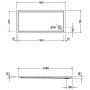 Duravit Starck Slimline Duschwanne Rechteck 160 x 75 cm mit Antislip