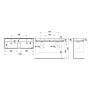 LAUFEN MEDA Doppelwaschtisch 130 x 46 cm, mit 3 Hahnlöcher und Überlauf