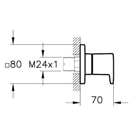 Robinet d'arrêt encastré VitrA Root Square