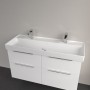 Villeroy & Boch Taro Waschtisch 120 cm mit CeramicPlus Beschichtung, 2 Hahnlöcher, ohne Überlauf
