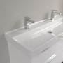 Villeroy & Boch Taro Waschtisch 120 cm mit CeramicPlus Beschichtung, 2 Hahnlöcher, ohne Überlauf