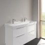 Villeroy & Boch Taro Waschtisch 120 cm mit CeramicPlus Beschichtung, 2 Hahnlöcher, ohne Überlauf