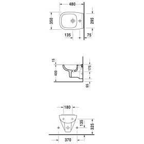 Duravit D-Code Bidet Mural Compact