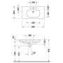Duravit D-Code Möbelwaschtisch Med 85 cm mit 1 Hahnloch