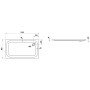 LAUFEN Platina Duschwanne XXL 140 x 80 cm ohne Antislip