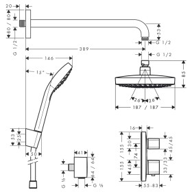 Set incasso hansgrohe Croma Select E per la doccia