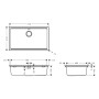 hansgrohe S53 S530-U700 Unterbauspüle 700 mit manueller Ablaufgarnitur