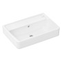 hansgrohe Xanuia Q Waschtisch Compact 550/370 ohne Hahnloch mit Überlauf, SmartClean