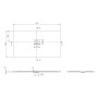 Villeroy & Boch Squaro Infinity Duschwanne, 160 x 90 x 4 cm