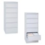 Wolfstahl Karteischrank stahl 6 Schubladen 53 x 62 x 132 cm lichtgrau