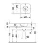 Duravit Bacino Aufsatzbecken 42 cm quadratisch