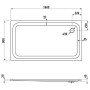LAUFEN Platina Duschwanne 160 x 90 cm ohne Antislip