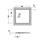 Duravit Tempano Duschwanne 80 x 80 cm, mit Antislip
