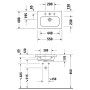 Duravit DuraStyle Möbelwaschtisch Compact 55 cm mit einem Hahnloch