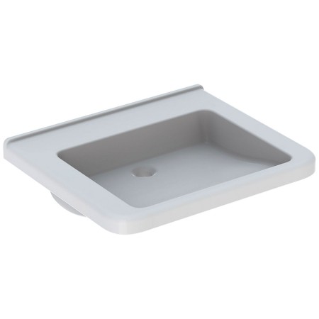 Geberit Renova Comfort Square Waschtisch 65 cm, barrierefrei, ohne Hahnloch und Überlauf
