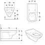 Geberit Renova Comfort Wand-WC Tiefspüler, Rimfree, eckig