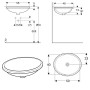 Geberit VariForm Unterbauwaschtisch 56 x 46 cm, oval