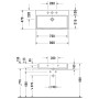 Duravit Vero Air Waschtisch geschliffen ohne Hahnloch 80 x 47 cm, ohne Überlauf