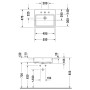 Duravit Vero Air Halbeinbauwaschtisch ohne Hahnloch 55 x 47 cm