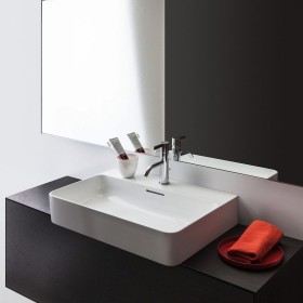 Vasque à poser LAUFEN Val 65 x 42 cm avec 1 trou de robinet, avec trop-plein