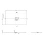 Villeroy & Boch Squaro Infinity Duschwanne, 150 x 80 x 4 cm