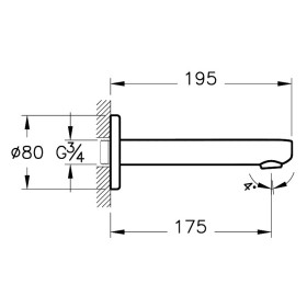 VitrA Root Round Wanneneinlauf für Aufputz
