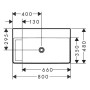 hansgrohe Xelu Q Waschbecken mit Ablage links 80 x 48 cm ungeschliffen, ohne Hahnloch