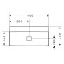 hansgrohe Xevolos E Waschtisch 100 x 48 cm ohne Hahnloch ohne Überlauf