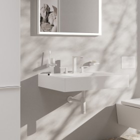 hansgrohe Tecturis E 3-Loch Waschtischarmatur 150 wassersparend+ mit Push-Open Ablaufgarnitur