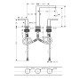 hansgrohe Tecturis E 3-Loch Waschtischarmatur 150 wassersparend+ mit Push-Open Ablaufgarnitur