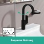 hansgrohe Vivenis Einhebel-Waschtischarmatur 210 mit Zugstangen-Ablaufgarnitur, mit Schwenkauslauf