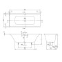 Villeroy & Boch Subway 3.0 Duo Badewanne 180 x 80 cm, Combipool Comfort, Technik Position 1 + SilentFlow