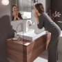 hansgrohe Vivenis Einhebel-Waschtischarmatur 210 mit Zugstangen-Ablaufgarnitur, mit Schwenkauslauf