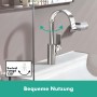 hansgrohe Vivenis Einhebel-Waschtischarmatur 210 mit Zugstangen-Ablaufgarnitur, mit Schwenkauslauf