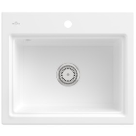 Villeroy & Boch Subway Style 60 S Einbauspüle, Ablaufgarnitur mit Handbetätigung, inkl. Abtropfgitter